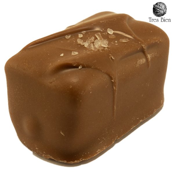 Huis gemaakte karamel zee zout bonbons melkchocolade