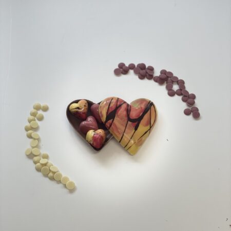 chocolade hart klein met bonbons voor Moederdag